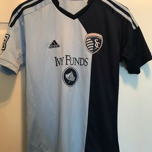 Youth Adidas MLS KC Sporting jersey Sz L